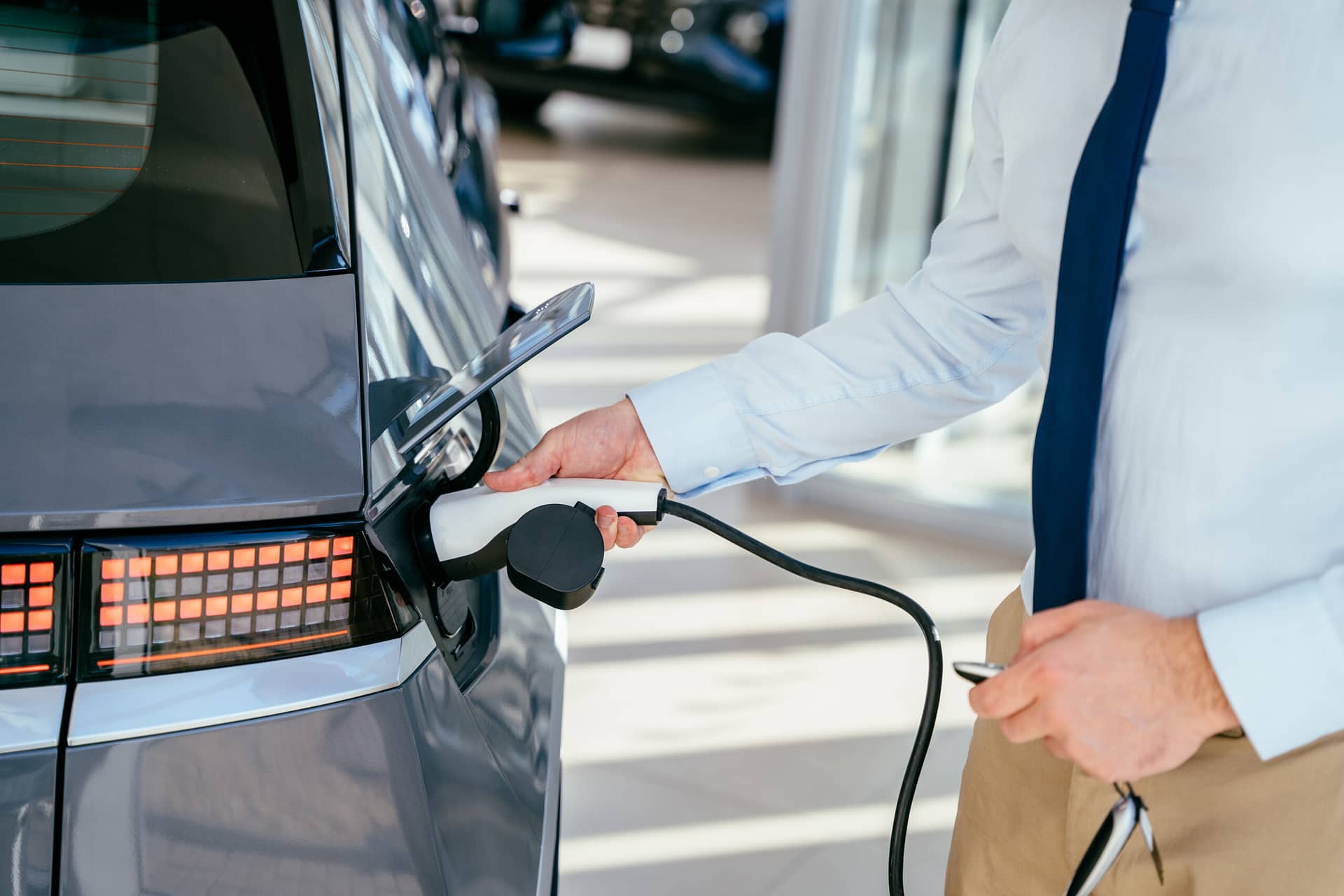 Car showroom ev charging stations