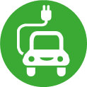 Electric vehicle icon